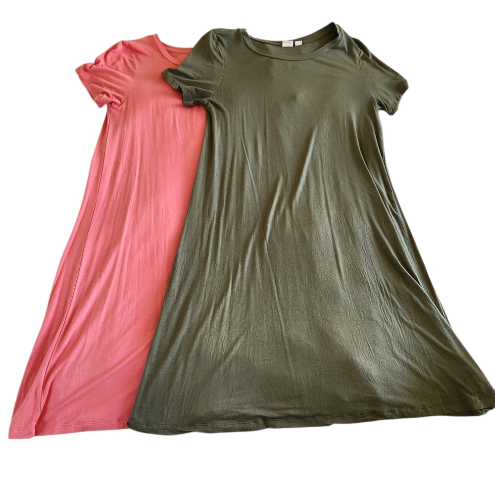GAP T-Shirt Dress Bundle M Minimalist Capsule Wardrobe Soft Stretch Casual Basic